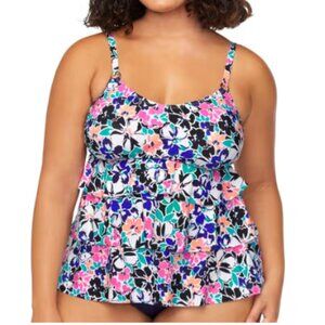 Leilani Plus 3 Tiered Underwire Tankini Top  - Size 24w